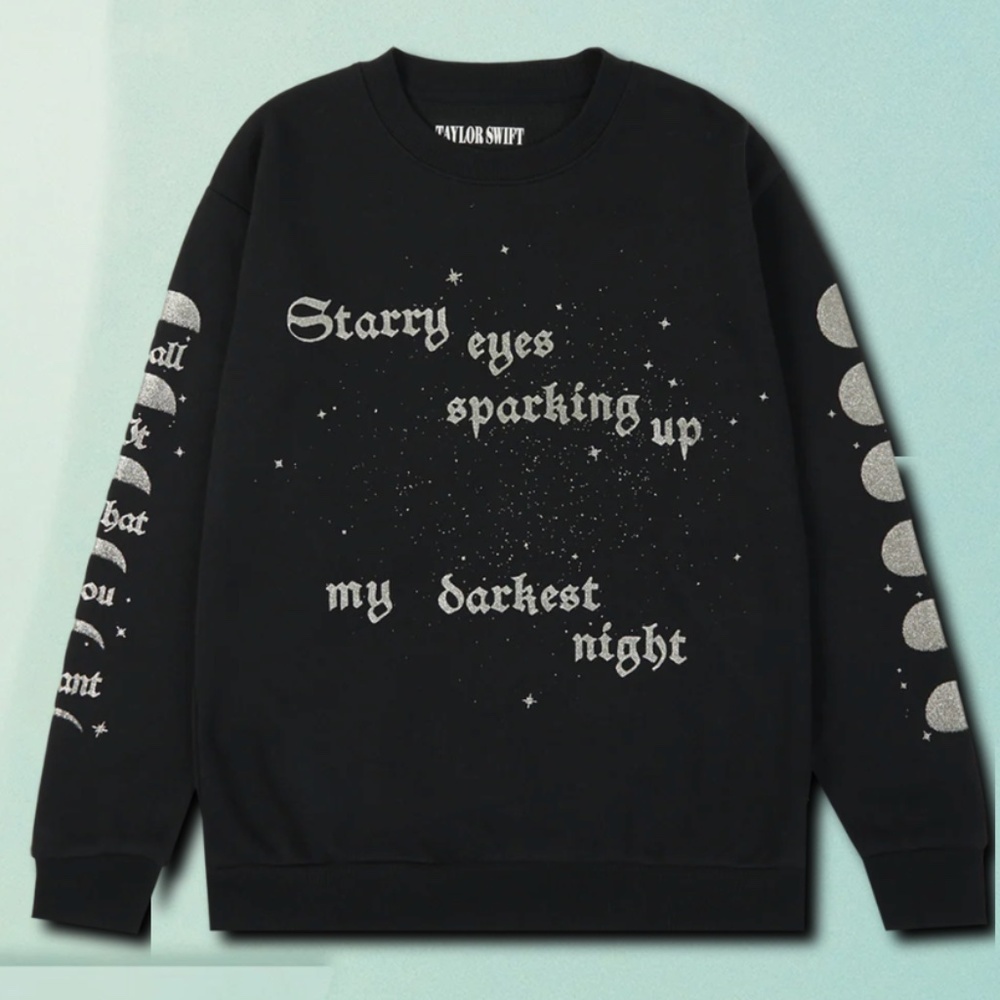 Taylor Swift Reputation Sparking Up My Darkest Night Crewneck NEW